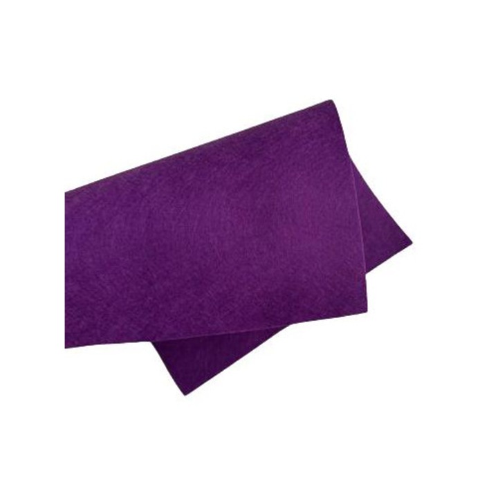 Fetru rigid 2mm 20X30cm, coala A4, mov