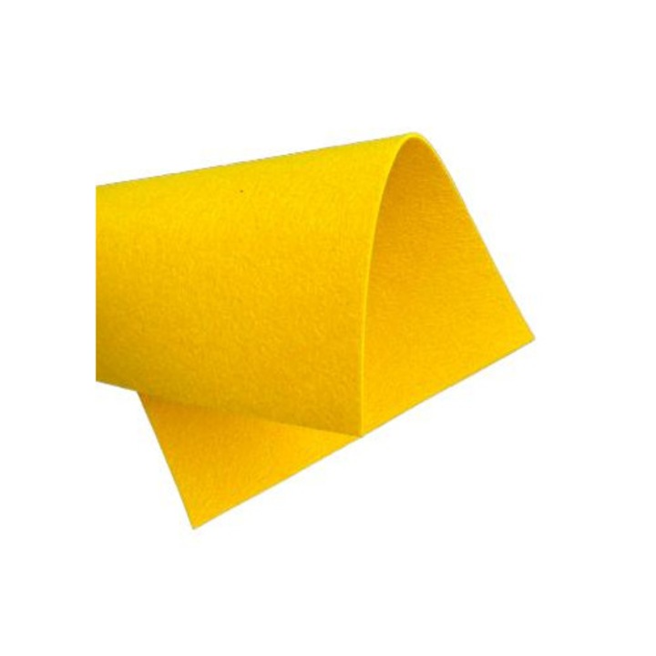 Fetru rigid 2mm 20X30cm, coala A4, galben