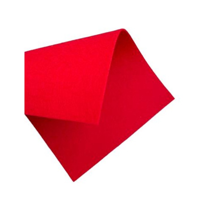 Fetru rigid 2mm 20X30cm, coala A4, rosu