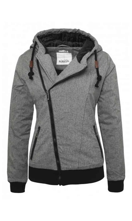 Geaca Sublevel Dama, D51740Y44308AOL, XXL, Gri Inchis