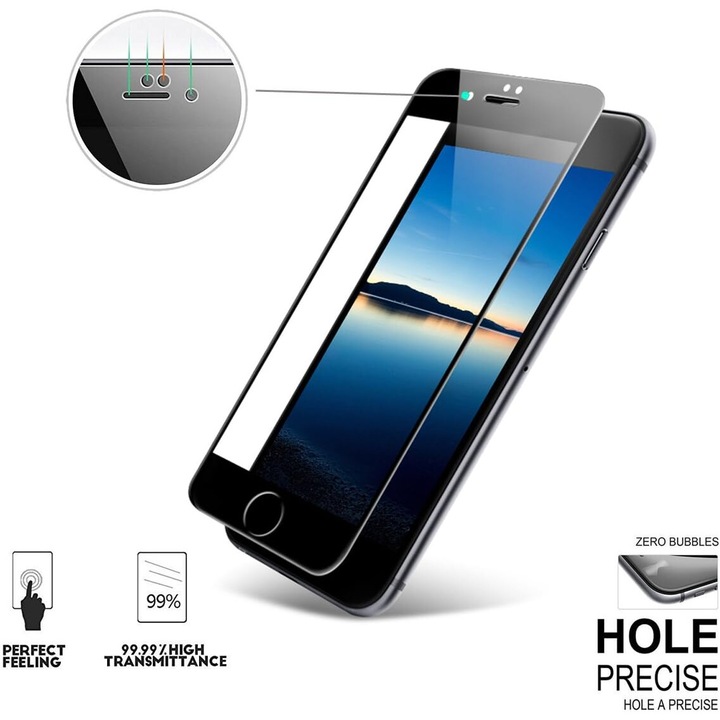 Протектор за поверителност, За iPhone 15 PRO, Пълно покритие, 6D