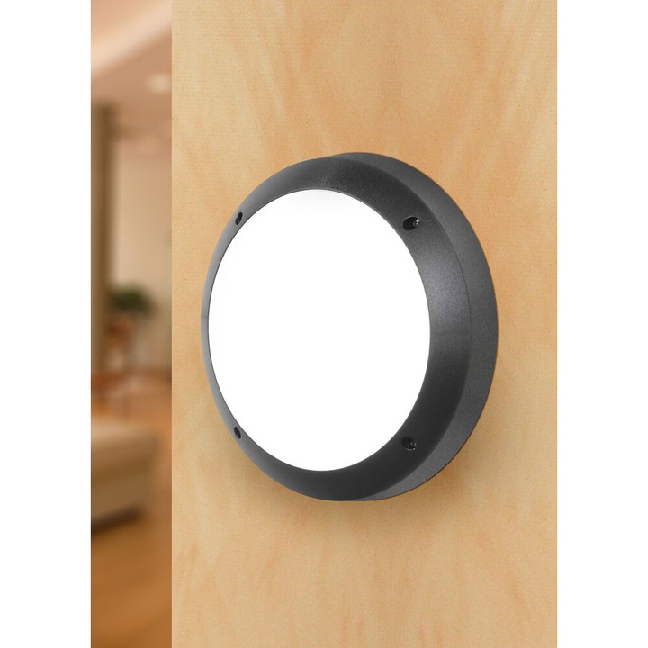 Aplica rotunda 30cm Gelmi E27 negru