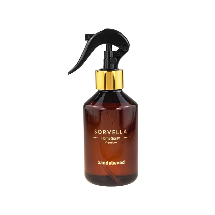 Odorizant cameră Sorvella Sandalwood, note de cocos și lemn de santal, 250 ml