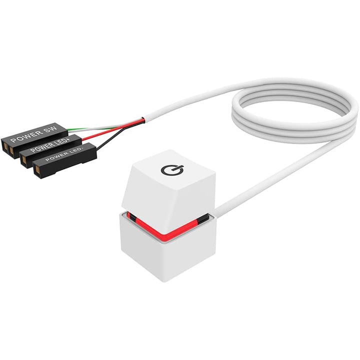 Механичен бутон ON/OFF PC LED 7 цвята, Rqiurpn, с LED, 2m, многоцветни светлинни ефекти