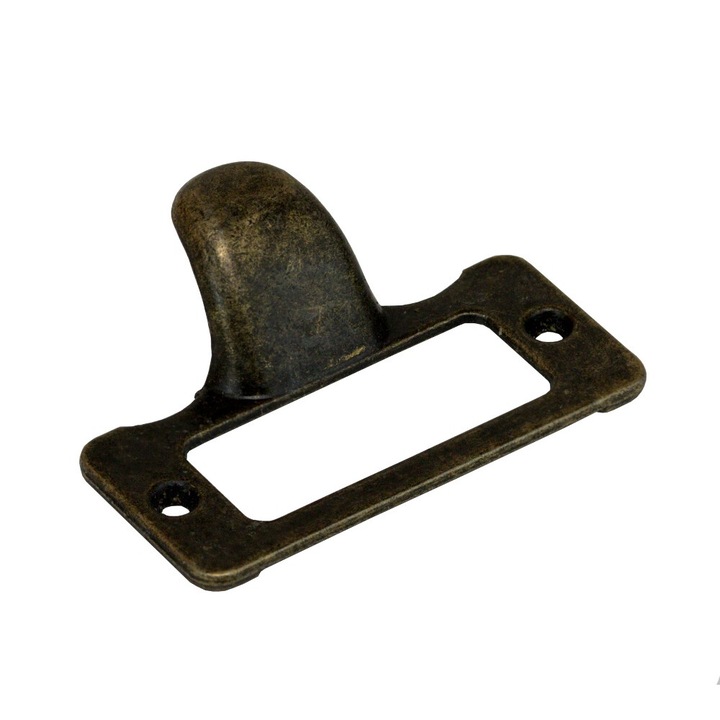 Set 5 suport etichete antic, cu maner, metal, 4.8 x 3.5 cm, OnemisFlot