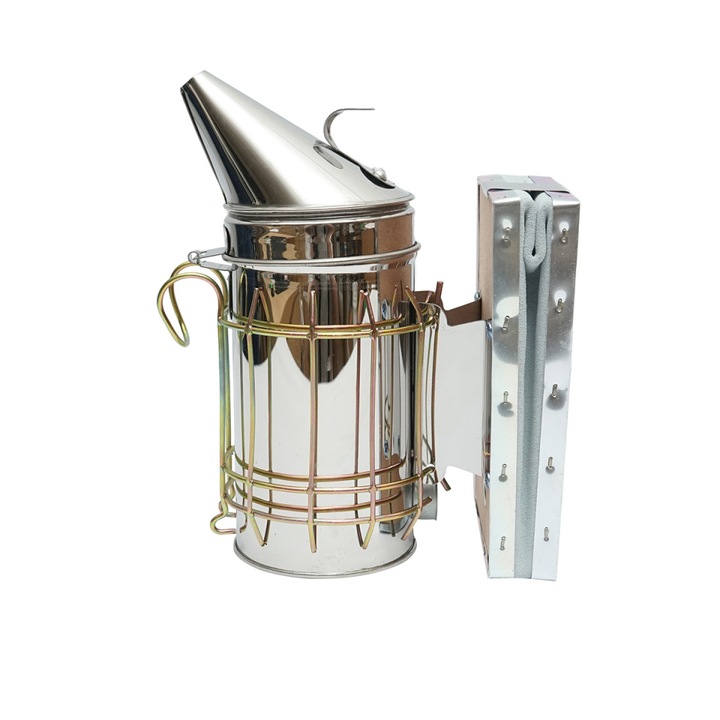 Afumator Apicol Profesional din Inox - 23 cm cu Protectie