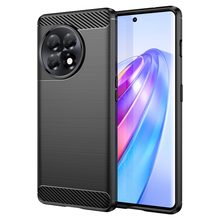 Калъф fixGuard Carbon Silicone за OnePlus 11R / OnePlus Ace 2 - Black