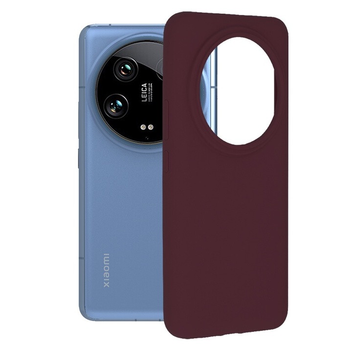 Védőtok Xiaomi 14 Ultra, Cipsir Safe, Soft Edge Silicon Flex, Z15, Silicon Flex, lila