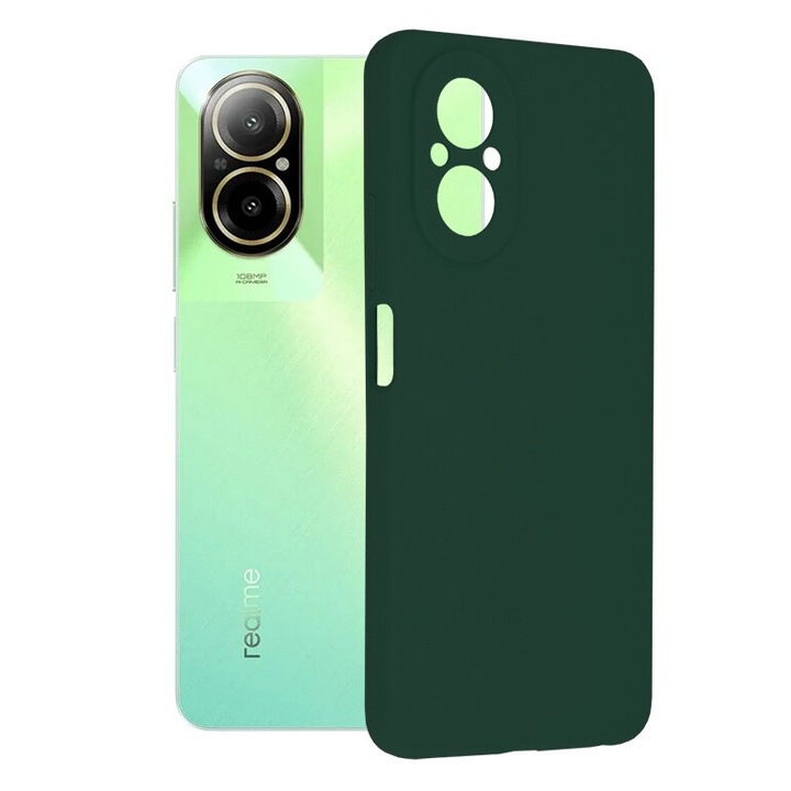 Кейс за Realme C67 4g Soft Edge Silicone Dark Green