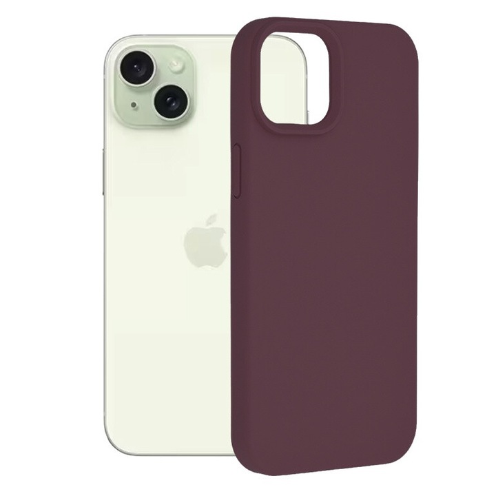 Калъф fixGuard Soft Edge Silicone за iPhone 15 Plus - Plum Violet