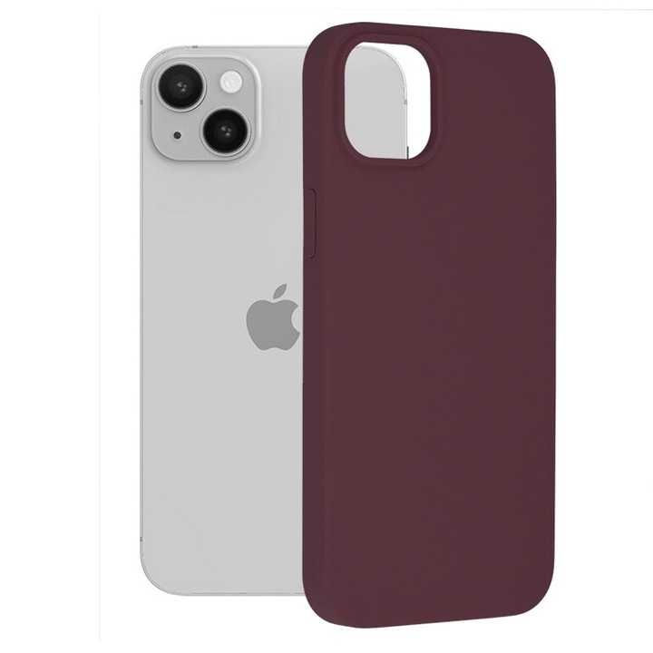 Калъф fixGuard Soft Edge Silicone за iPhone 14 Plus - Plum Violet