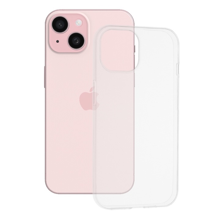 iPhone 15 tok - átlátszó szilikon - átlátszó