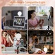 Lampa foto Rqiurpn, LED 60, reglabila, Selfie Light pentru Poze/Video/Make up, magnetica, alb, 103x149x35mm