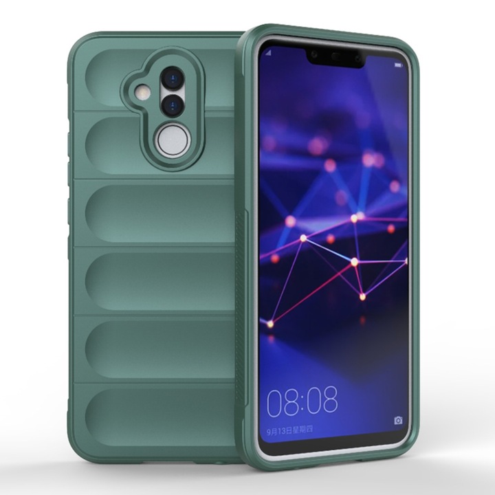 Калъф с висока защита за Huawei Mate 20 Lite, Tuds Shield, Magic Shield, X50, Термоустойчива пластмаса, Green Forest