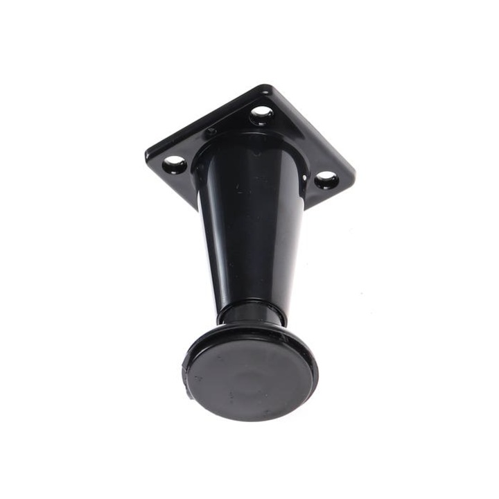 Picioare mobila, universale, reglabile, din plastic, negre, 80 mm, set 4 bucati