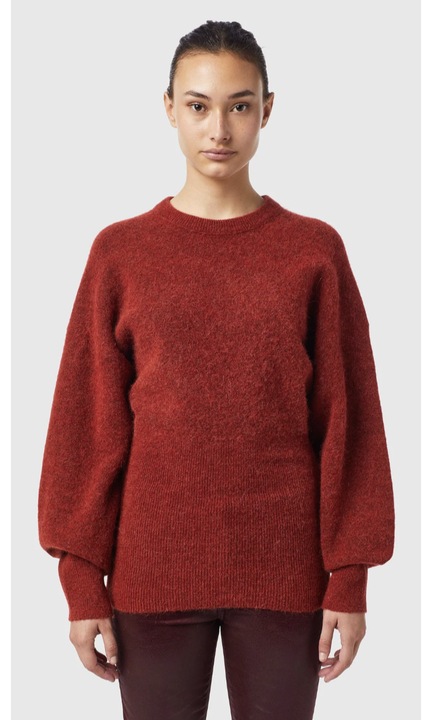Pulóver, Diesel M-barna Maglia Alpaca Blendben, Visiniuqsad, Bordó, S-M