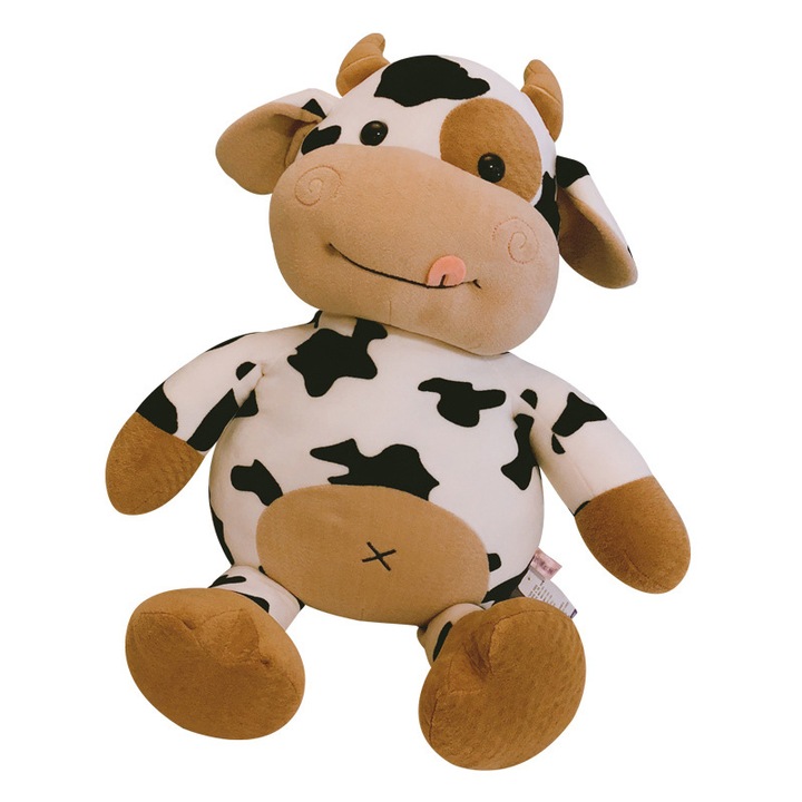 Perna pufoasa in forma de vaca, AREOUT, 35cm, pentru fete, 0-3 luni