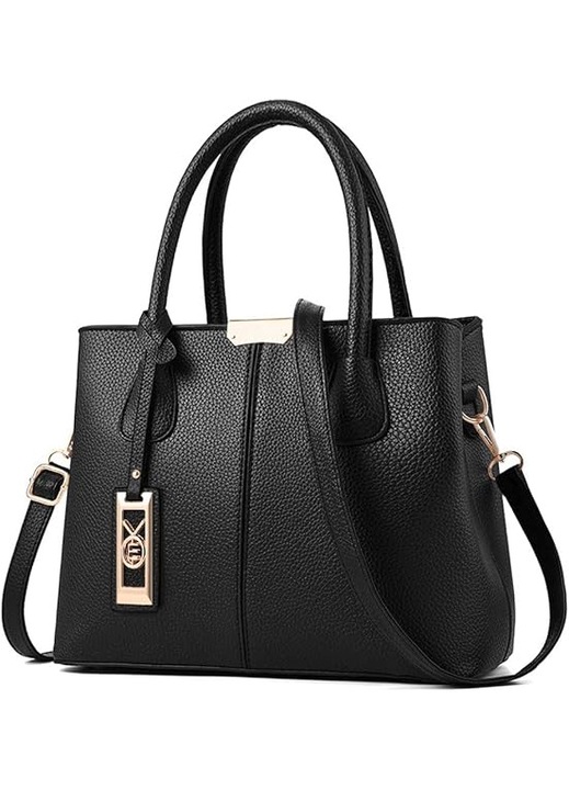 Чанта за през рамо, Tote, OEM, черен PU, 31x24x12cm