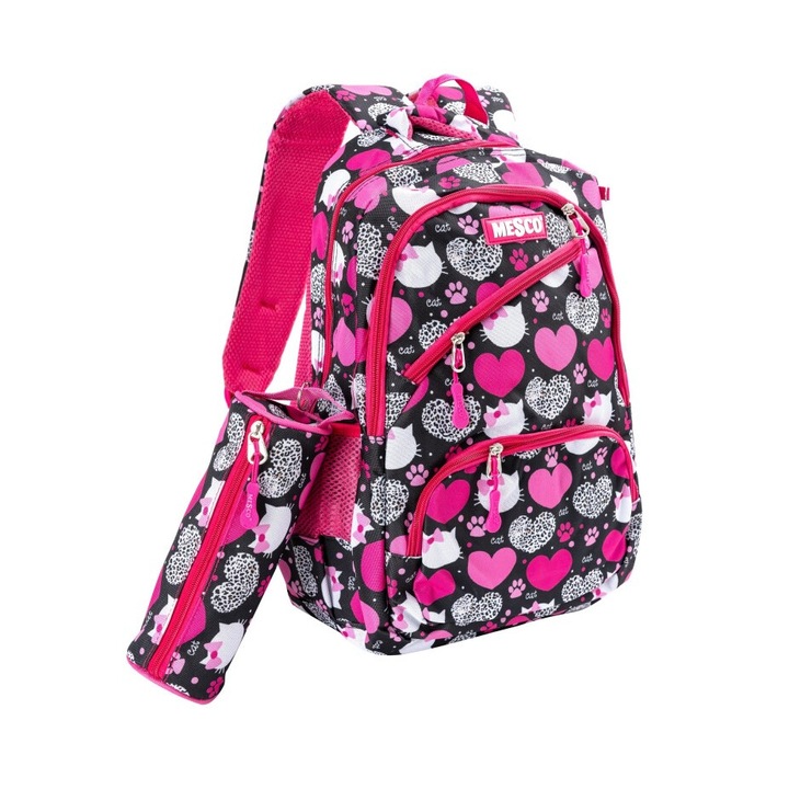 Nagy táska tollal, 4 rekeszes, Pink, Disney