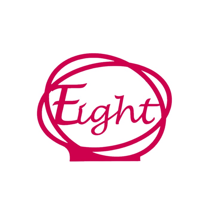 Ornament masa nunta, "EIGHT", sala de evenimente, 163 X 202 mm roz zmeuriu