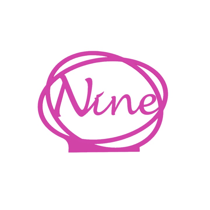 Esküvői asztaldísz, "KILENC", rendezvényterem, 163 X 202 mm világoslila