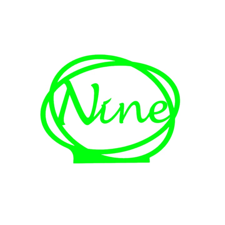 Esküvői asztaldísz, "KILENC", rendezvényterem, 163 X 202 mm zöld