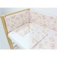 Lenjerie 4 piese, bumbac, Caprioara Bambi si prietenii, 120x60 cm, roz