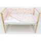 Lenjerie 4 piese, bumbac, Caprioara Bambi si prietenii, 120x60 cm, roz