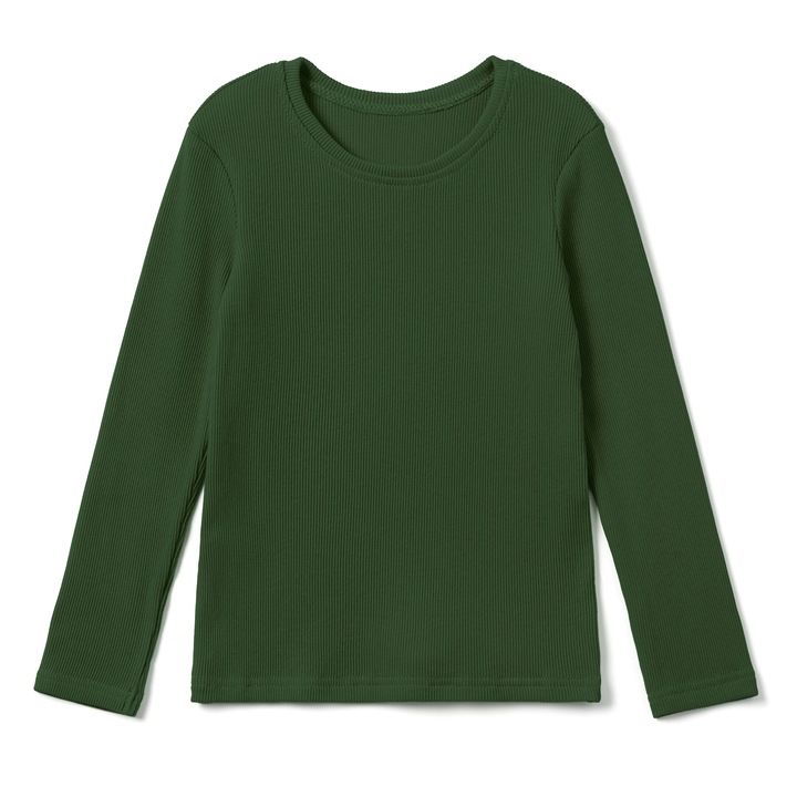 Hosszú blúz gyerekeknek. Hosszú ujjú pamut blúz lányoknak, Bubalove, sötétkék, Erdőzöld