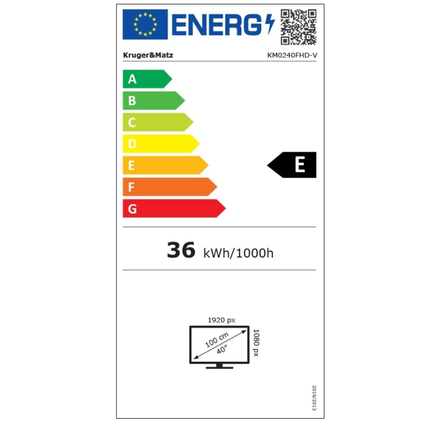Televizor LED Kruger&Matz 101 cm 40" KM0240FHD-V, Full HD, Smart TV, WiFi, CI+