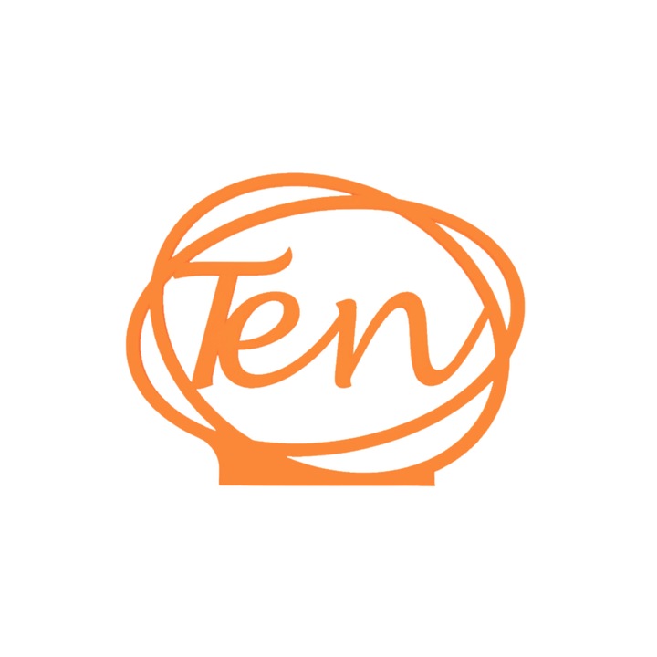 Ornament masa nunta, "TEN", sala de evenimente, 163 X 202 mm portocaliu