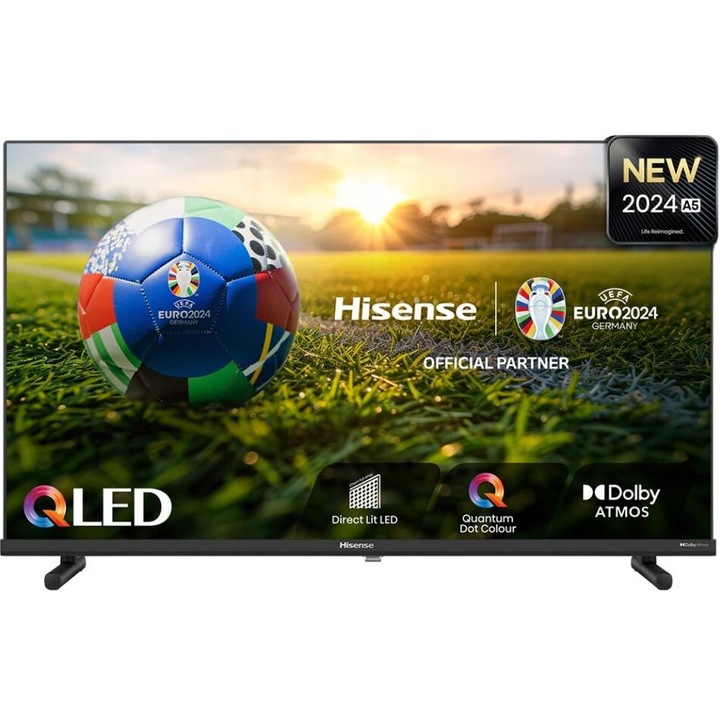 Телевизор, Hisense 40" A5NQ, Full HD 1920x1080, QLED, Quantum Dot, HDR, HLG, DTS HD, Light Sensor, Dolby Audio