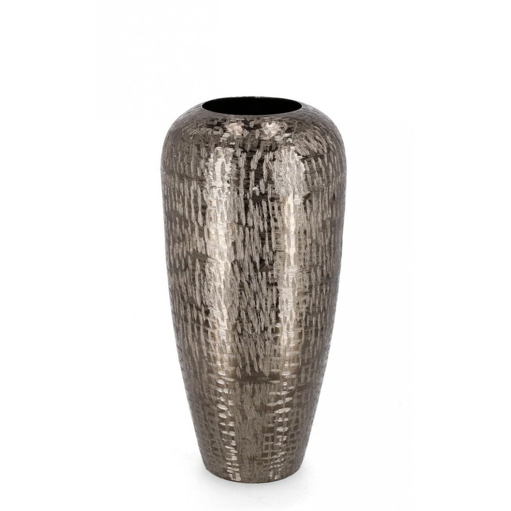 Vaza flori aluminiu gri antracit Svas 19x39.5 cm