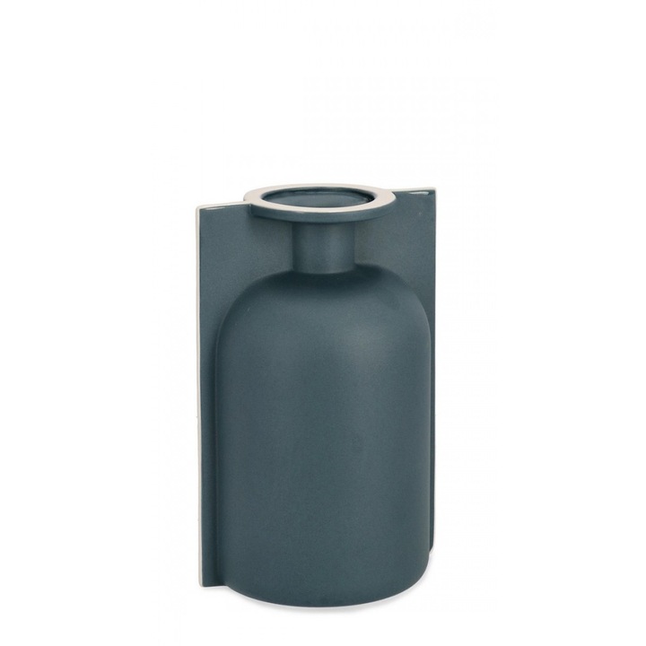 Vaza flori ceramica albastra Izumo 16.5x14x25 cm