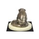 Bulldog II figura, Art-Dog, hidegen öntött bronz, 10x15cm, finom kő alap