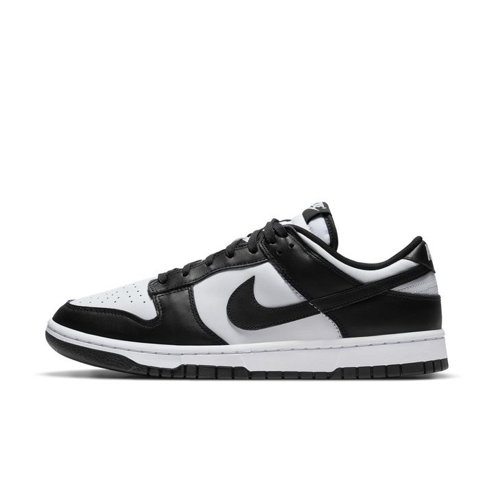 Sportcipő, Nike, Nike Dunk Low Retro, Bőr, Fehér, Fekete, 38,5 EU