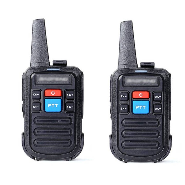 Set 2 statii radio KUSPOAL, walkie-talkie, 5W, 99 canale, distanta comunicare 3km-5km, negru