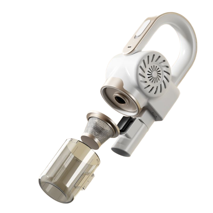 Прахосмукачка, премахване на акари, мултифункционална 4 в 1, преносима безжична, UV светлина, 2000mah батерия, тип C зареждане, бяла