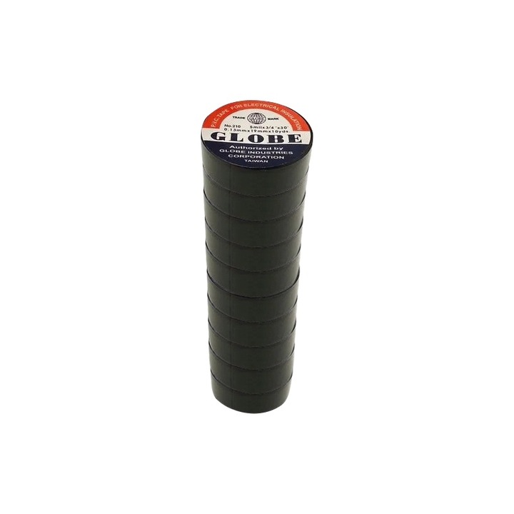 Kis vékony szigetelőszalag, fekete, szélesség 15 mm x 1 m, 10 db / készlet