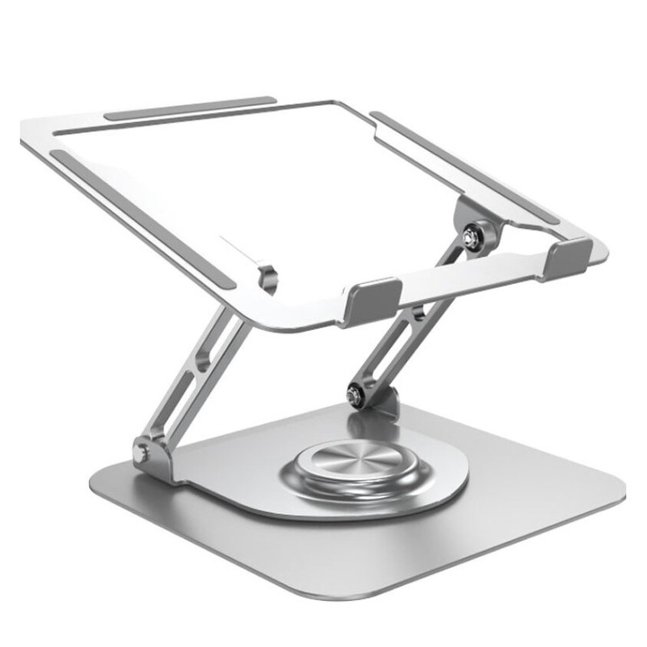 Stand pentru laptop, reglabil 50mm-290mm, rotire 360, pliabil, antiderapant, pentru dispozitive pana la 17 inch