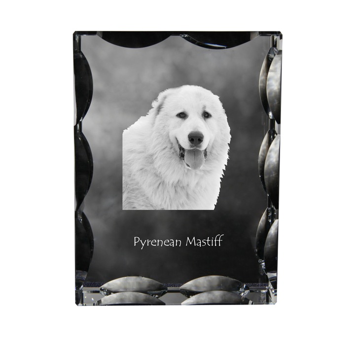 Statueta din cristal cu imagine de caine, Art-Dog, 12x9x5cm, personalizabila