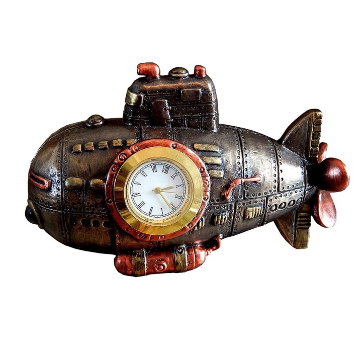 Figurina cu ceas in forma de submarin, stil STEAMPUNK Veronese