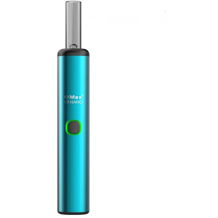 Vaporizator XMAX V3 Nano, mustiuc de sticla, ultra portabil, Albastru