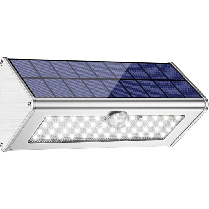 Външна соларна лампа, 46 LED, IP65, бяла, 4500mAh, 4 режима, 6ч зареждане