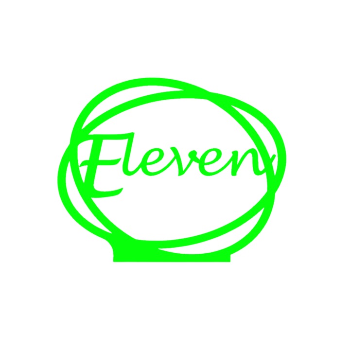 Esküvői asztaldísz, "ELEVEN", rendezvényterem, 163 X 202 mm zöld