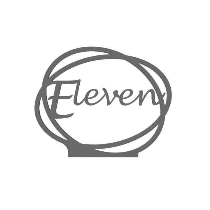 Esküvői asztaldísz, "ELEVEN", rendezvényterem, 163 X 202 mm ezüst