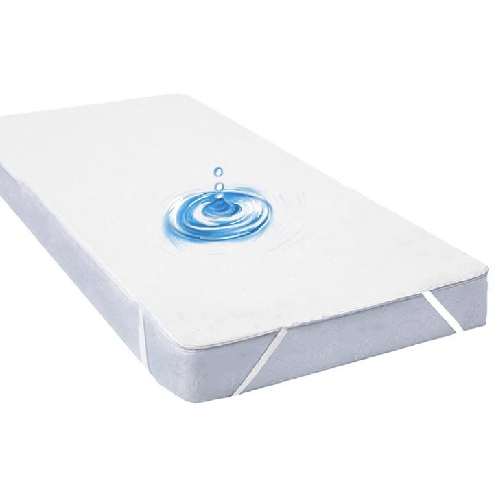 Vízálló matracvédő, Cotton Home Hotel, gumiszalaggal rögzíthető a matrac sarkaira, mérete 140x200 cm, fehér