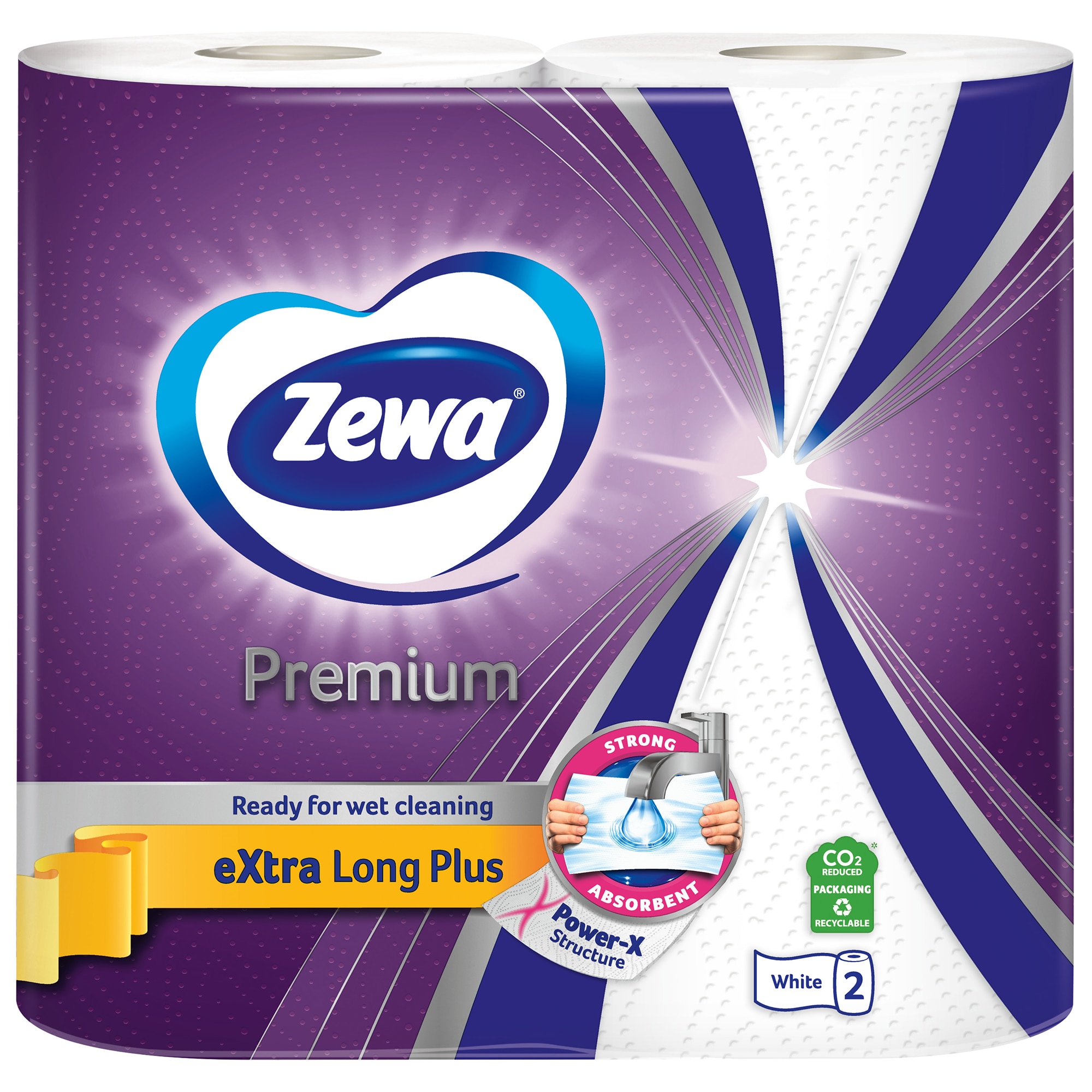 Prosoape de hartie Zewa Extra Long, 2 straturi, 2 role, 120 foi