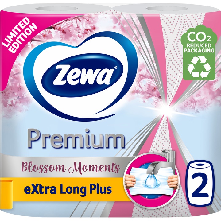 Zewa Premium Extra Long Plus háztartási papírtörlő, 2 rétegű, 2 tekercs
