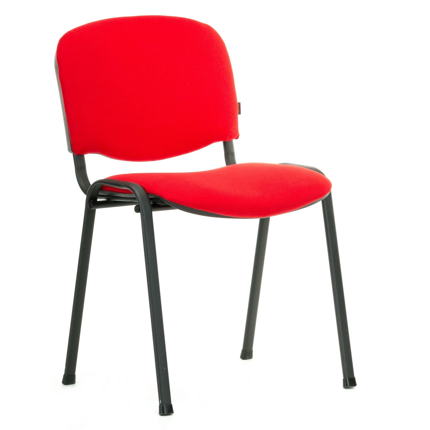 Scaun vizitator QMOBILI FELICIA Rosu, stofa, suprapozabil, cadru vopsit electrostatic, minim 2 buc pe comanda